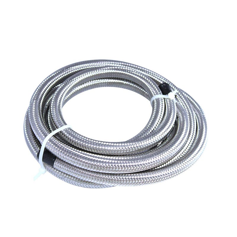 Partschoice 20FT 6AN 3/8" Braided Stainless Steel CPE Fuel Line Hose with 10PC Swivel Fitting Hose Ends Adapter Kit - Image 2